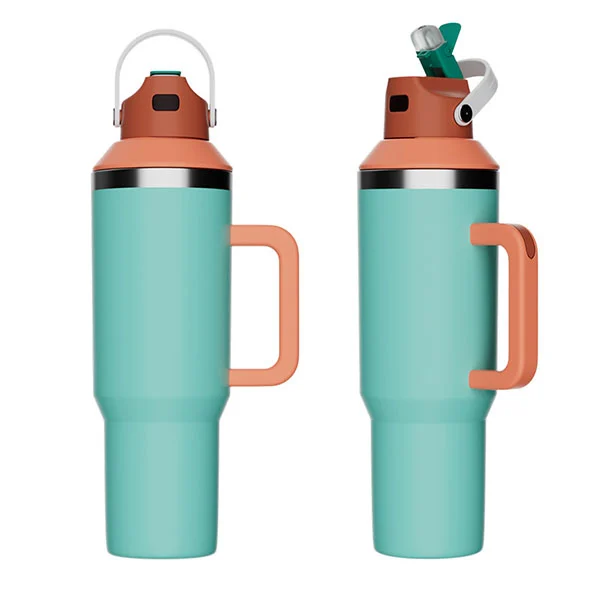 Copa de tope de hielo de acero inoxidable de 40oz con adaptador de sabor