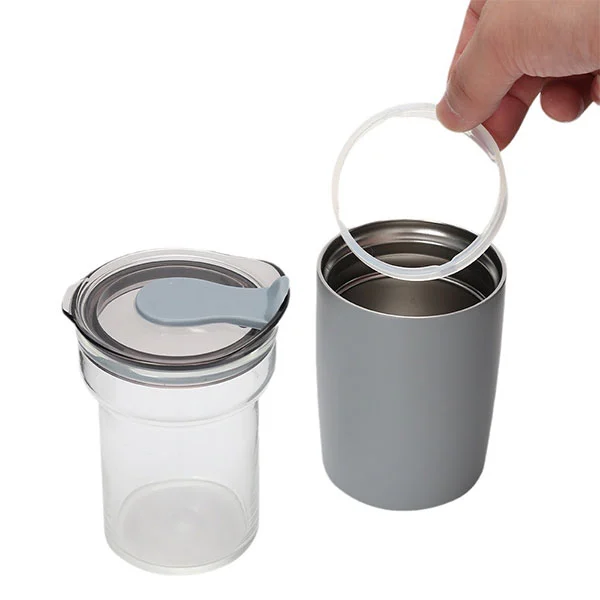 Taza de vidrio de acero inoxidable